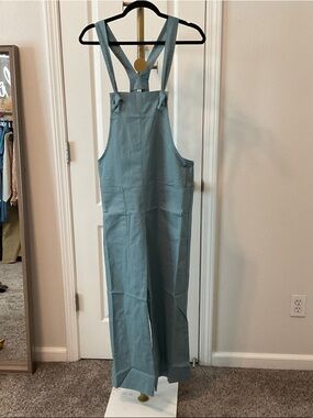 Zanana Dusty Teal Strappy Wide-Leg Overall’s